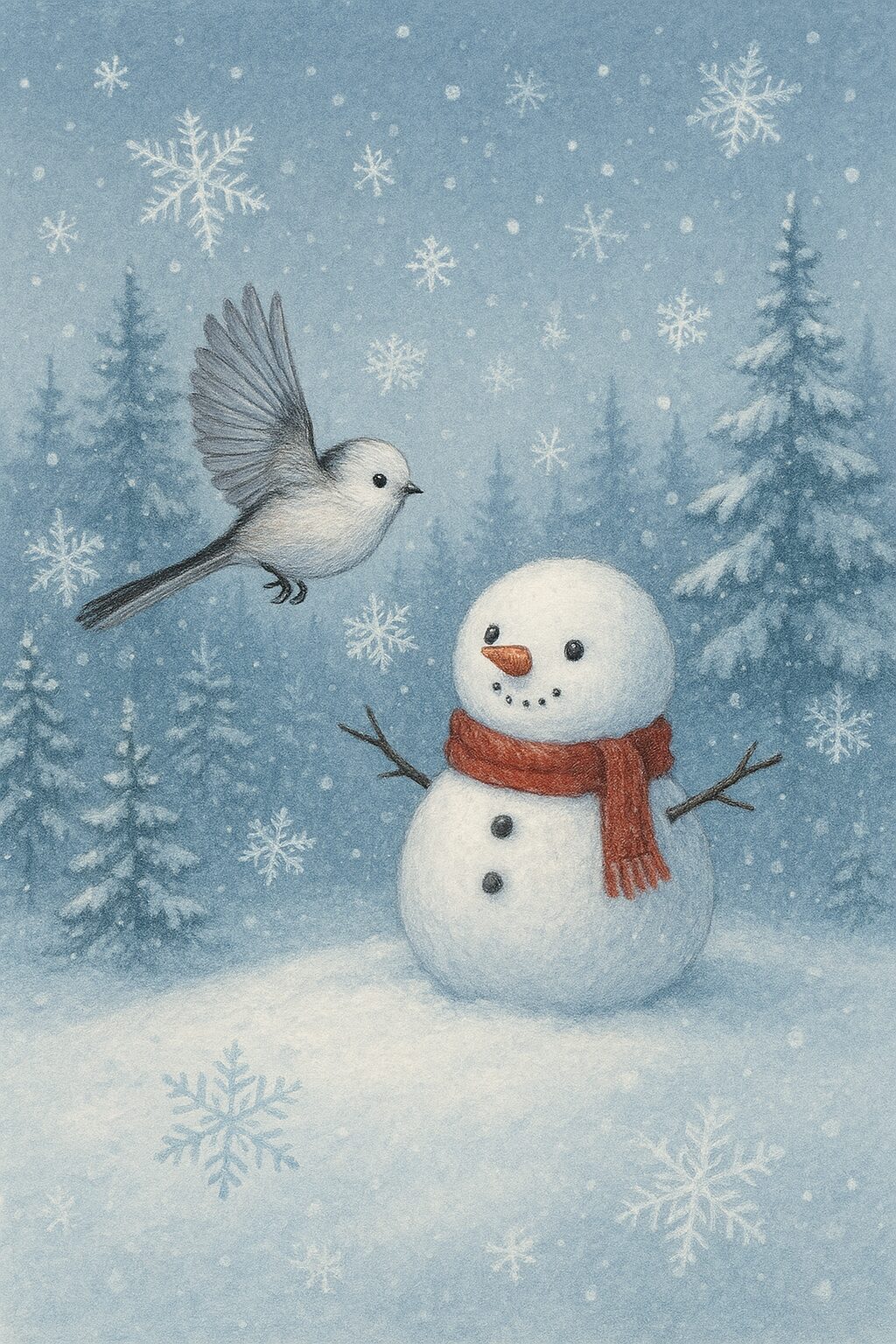 雪の精たちの秘密の集い：冬の森に息づく儀式の魔法